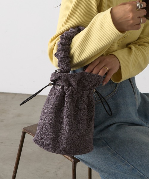 CIAOPANIC TYPY（チャオパニックティピー）の「ハンドルギャザーラメニットBAG（ショルダーバッグ・レディース・ピンク/パープル/ゴールド/ネイビー/シルバー・ONE SIZE）」の22枚目の写真