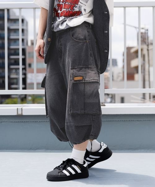 PBLIM(ページボーイリム)の「PBLIM/ハーフデニムパンツ(デニムパンツ・レディース・ブルー/ブラック・FREE)」の12枚目の写真