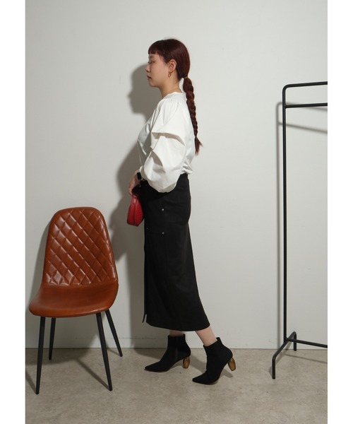 palm RICHE（ポームリシュ）の「デザインスリーブTOPS（Tシャツ/カットソー・レディース・オフホワイト/ブラック・M）」の17枚目の写真