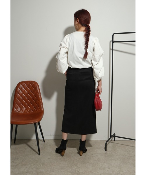 palm RICHE（ポームリシュ）の「デザインスリーブTOPS（Tシャツ/カットソー・レディース・オフホワイト/ブラック・M）」の18枚目の写真