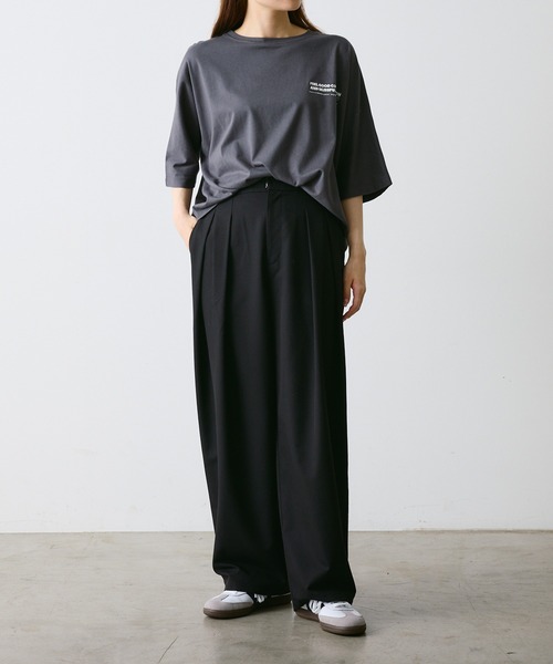 FEEL GOOD CONNECTION AND BLISSFUL TIME(フィールグッドコネクションアンドブリスフルタイム)の「【F&B】オーガニックコットンハーフスリーブT(Tシャツ/カットソー・レディース・オフホワイト/チャコールグレー・FREE)」の18枚目の写真