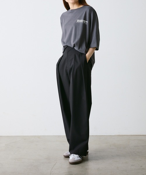 FEEL GOOD CONNECTION AND BLISSFUL TIME(フィールグッドコネクションアンドブリスフルタイム)の「【F&B】オーガニックコットンハーフスリーブT(Tシャツ/カットソー・レディース・オフホワイト/チャコールグレー・FREE)」の19枚目の写真