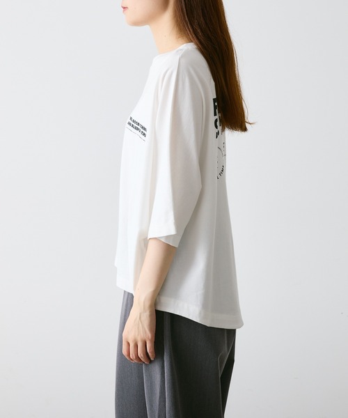 FEEL GOOD CONNECTION AND BLISSFUL TIME(フィールグッドコネクションアンドブリスフルタイム)の「【F&B】オーガニックコットンハーフスリーブT(Tシャツ/カットソー・レディース・オフホワイト/チャコールグレー・FREE)」の22枚目の写真