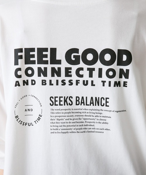 FEEL GOOD CONNECTION AND BLISSFUL TIME(フィールグッドコネクションアンドブリスフルタイム)の「【F&B】オーガニックコットンハーフスリーブT(Tシャツ/カットソー・レディース・オフホワイト/チャコールグレー・FREE)」の13枚目の写真