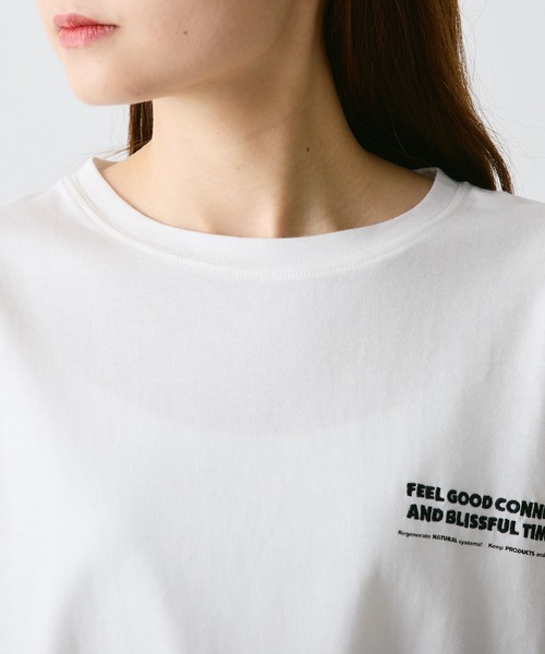 FEEL GOOD CONNECTION AND BLISSFUL TIME(フィールグッドコネクションアンドブリスフルタイム)の「【F&B】オーガニックコットンハーフスリーブT(Tシャツ/カットソー・レディース・オフホワイト/チャコールグレー・FREE)」の14枚目の写真