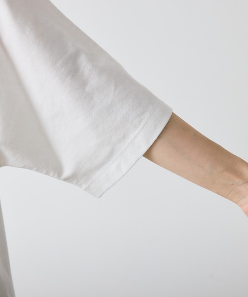 FEEL GOOD CONNECTION AND BLISSFUL TIME(フィールグッドコネクションアンドブリスフルタイム)の「【F&B】オーガニックコットンハーフスリーブT(Tシャツ/カットソー・レディース・オフホワイト/チャコールグレー・FREE)」の16枚目の写真