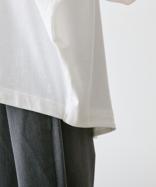 FEEL GOOD CONNECTION AND BLISSFUL TIME(フィールグッドコネクションアンドブリスフルタイム)の「【F&B】オーガニックコットンハーフスリーブT(Tシャツ/カットソー・レディース・オフホワイト/チャコールグレー・FREE)」の17枚目の写真