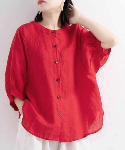 STYLEBLOCK（スタイルブロック）の「パフスリーブブラウス（シャツ/ブラウス・レディース・イエロー/レッド/ホワイト/ブルー/ブラック/パープル・2XL/M）」の6枚目の写真