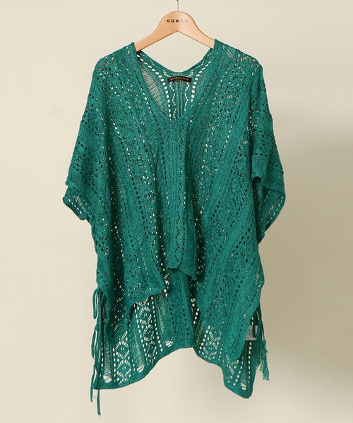 GORGE(ゴージ)の「《透かし編み×モモンガシルエット》レディース ニットプルオーバー 体型カバー 春夏秋(その他トップス・レディース・ブラック/ベージュ/アイボリー/グリーン/ボルドー・F)」の4枚目の写真