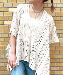 GORGE | 《透かし編み×モモンガシルエット》レディース ニットプルオーバー 体型カバー 春夏秋(その他トップス)
