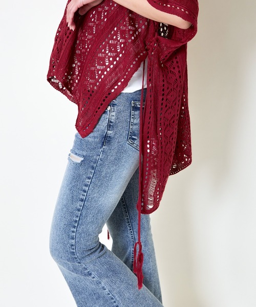 GORGE(ゴージ)の「《透かし編み×モモンガシルエット》レディース ニットプルオーバー 体型カバー 春夏秋(その他トップス・レディース・ブラック/ベージュ/アイボリー/グリーン/ボルドー・F)」の10枚目の写真