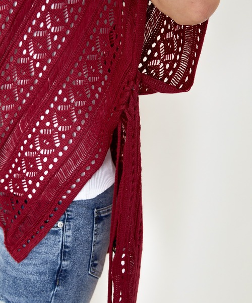 GORGE(ゴージ)の「《透かし編み×モモンガシルエット》レディース ニットプルオーバー 体型カバー 春夏秋(その他トップス・レディース・ブラック/ベージュ/アイボリー/グリーン/ボルドー・F)」の11枚目の写真
