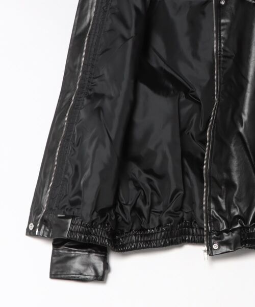 GORGE（ゴージ）の「《着回し力◎》レディース フェイクレザー ZIP ブルゾン 羽織り アウター 春秋冬（ブルゾン・レディース・ブラック・F）」の10枚目の写真