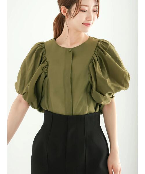 Te chichi（テチチ）の「ギャザーバルーンブラウス（シャツ/ブラウス・レディース・オフホワイト/カーキ/ブラック・F）」の3枚目の写真