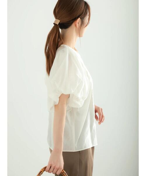Te chichi（テチチ）の「ギャザーバルーンブラウス（シャツ/ブラウス・レディース・オフホワイト/カーキ/ブラック・F）」の7枚目の写真