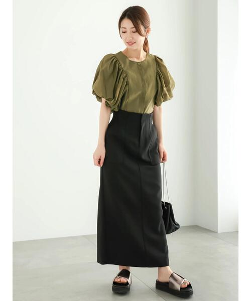 Te chichi（テチチ）の「ギャザーバルーンブラウス（シャツ/ブラウス・レディース・オフホワイト/カーキ/ブラック・F）」の18枚目の写真