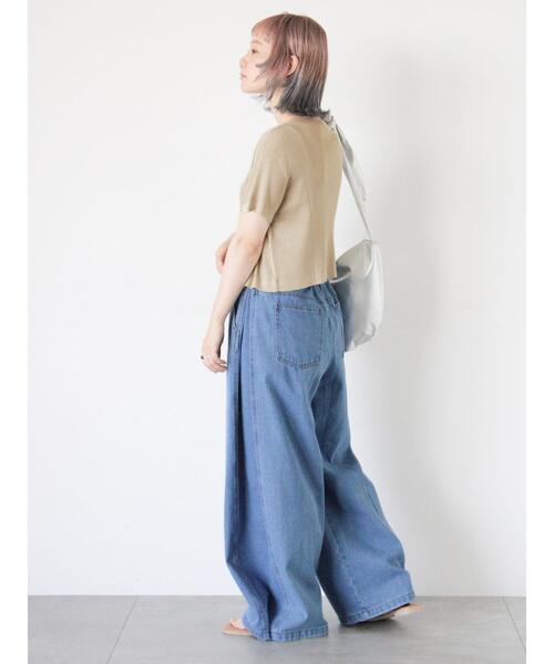 ehka sopo（エヘカソポ）の「◎ラメ刺繍カーディガン（カーディガン/ボレロ・レディース・ブラック/ピンク/グリーン/キナリ・F）」の6枚目の写真