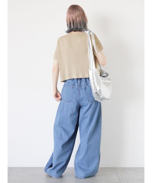 ehka sopo（エヘカソポ）の「◎ラメ刺繍カーディガン（カーディガン/ボレロ・レディース・ブラック/ピンク/グリーン/キナリ・F）」の7枚目の写真