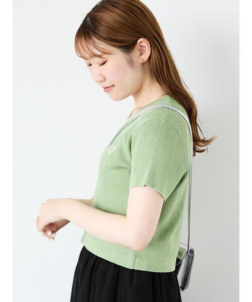 ehka sopo（エヘカソポ）の「◎ラメ刺繍カーディガン（カーディガン/ボレロ・レディース・ブラック/ピンク/グリーン/キナリ・F）」の9枚目の写真