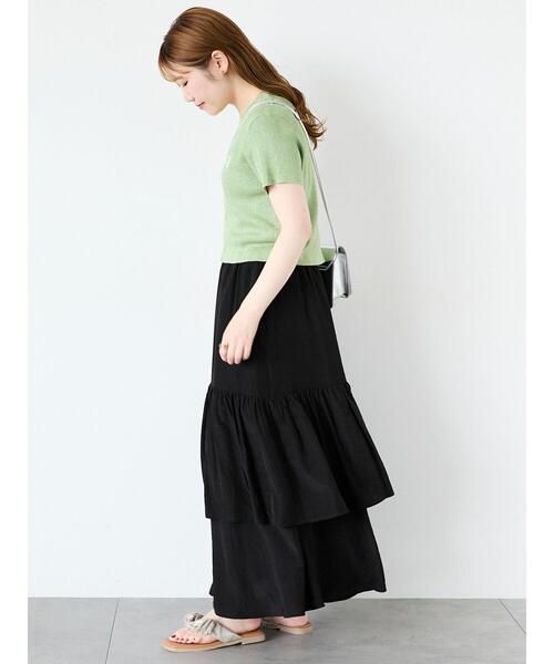 ehka sopo（エヘカソポ）の「◎ラメ刺繍カーディガン（カーディガン/ボレロ・レディース・ブラック/ピンク/グリーン/キナリ・F）」の12枚目の写真