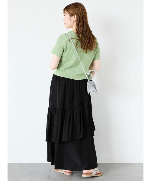 ehka sopo（エヘカソポ）の「◎ラメ刺繍カーディガン（カーディガン/ボレロ・レディース・ブラック/ピンク/グリーン/キナリ・F）」の14枚目の写真