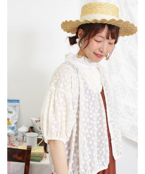 Samansa Mos2(サマンサ モスモス)の「シアー刺繍ブラウス(シャツ/ブラウス・レディース・オフホワイト/ブラック/モカ・F)」の22枚目の写真