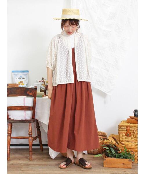 Samansa Mos2(サマンサ モスモス)の「シアー刺繍ブラウス(シャツ/ブラウス・レディース・オフホワイト/ブラック/モカ・F)」の21枚目の写真