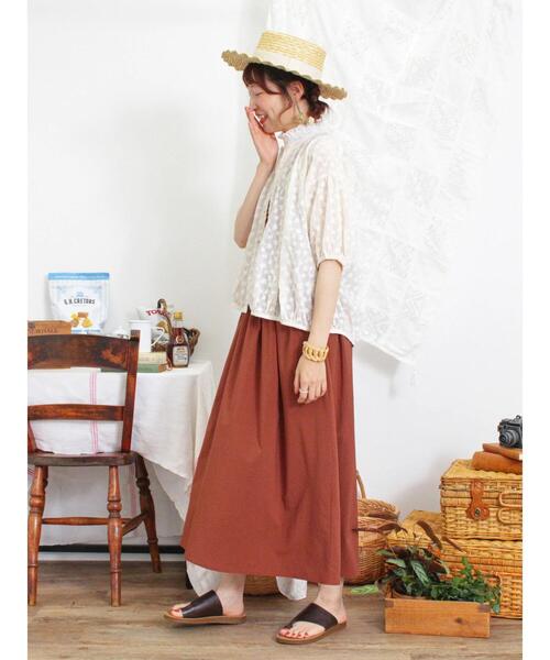 Samansa Mos2(サマンサ モスモス)の「シアー刺繍ブラウス(シャツ/ブラウス・レディース・オフホワイト/ブラック/モカ・F)」の20枚目の写真