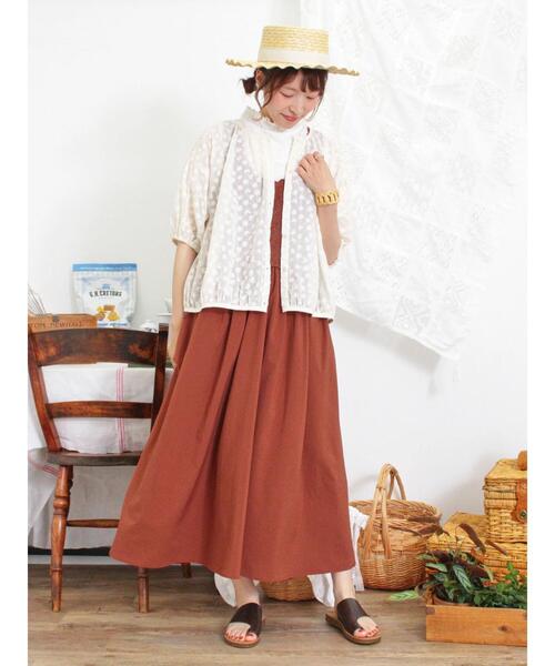 Samansa Mos2(サマンサ モスモス)の「シアー刺繍ブラウス(シャツ/ブラウス・レディース・オフホワイト/ブラック/モカ・F)」の19枚目の写真