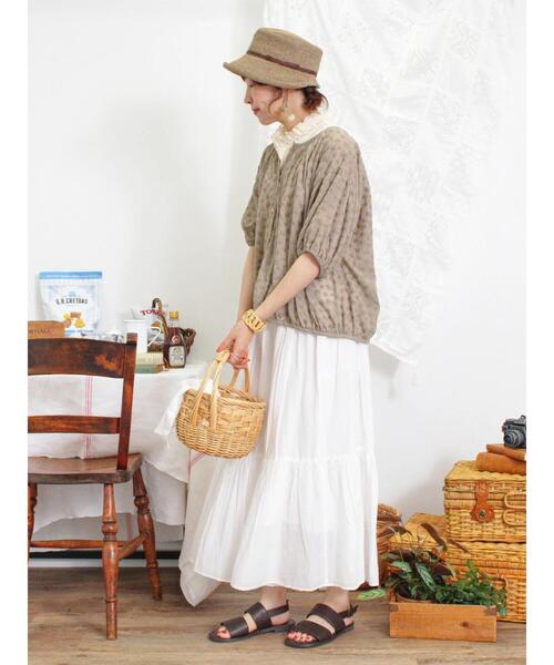 Samansa Mos2(サマンサ モスモス)の「シアー刺繍ブラウス(シャツ/ブラウス・レディース・オフホワイト/ブラック/モカ・F)」の16枚目の写真