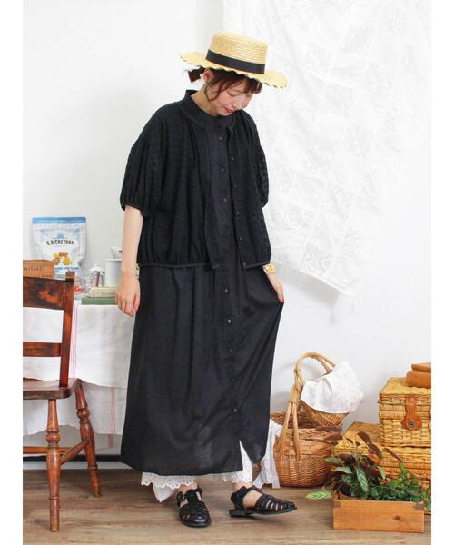 Samansa Mos2(サマンサ モスモス)の「シアー刺繍ブラウス(シャツ/ブラウス・レディース・オフホワイト/ブラック/モカ・F)」の11枚目の写真