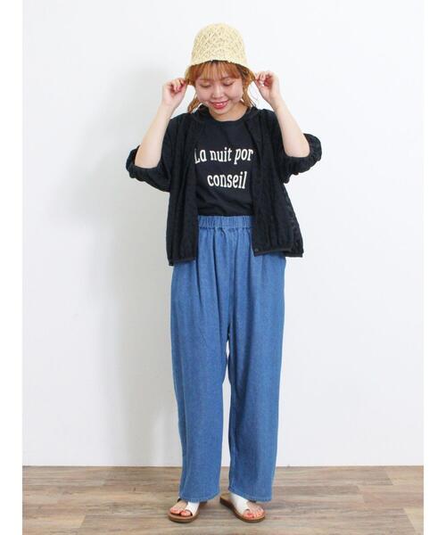 Samansa Mos2(サマンサ モスモス)の「シアー刺繍ブラウス(シャツ/ブラウス・レディース・オフホワイト/ブラック/モカ・F)」の7枚目の写真