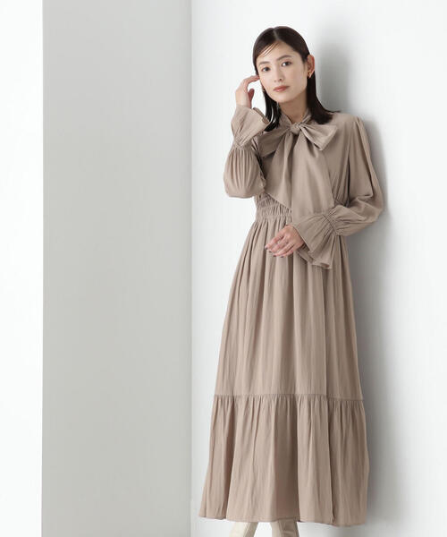 【セール】◇リボンタイティアードワンピース（ワンピース）｜NATURAL BEAUTY BASIC（ナチュラルビューティーベーシック）