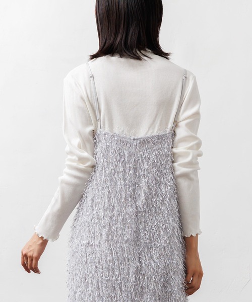 mili an deni(ミリアンデニ)の「フリンジキャミワンピース(ワンピース・レディース・シルバー/ブラック・M)」の8枚目の写真