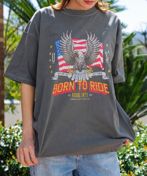 roial（ロイアル）の「DESIGN TEE/ROIAL(ロイアル)スタンダードシルエット半袖プリントTシャツ（Tシャツ/カットソー・メンズ・ネイビー/グレー/ブラック・MEDIUM/SMALL）」の2枚目の写真