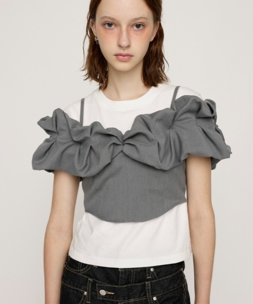 SLY（スライ）の「BALLON SLEEVE CAMI BUSTIER バルーン