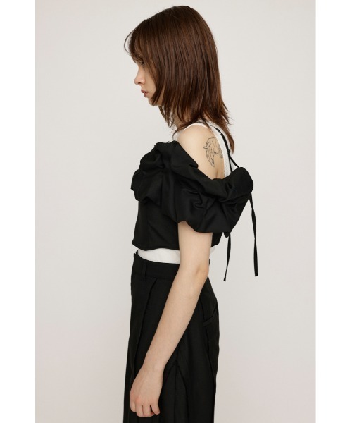 searoomlynn Layered Balloon ショートビスチェ黒
