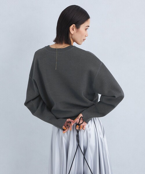 green label relaxing（グリーンレーベルリラクシング）の「W/AC パフニット クルーネック プルオーバー -ウォッシャブル-（ニット/セーター・レディース・ブラック/ライトピンク/オフホワイト/ダークグレー/コバルトブルー・FREE）」の12枚目の写真