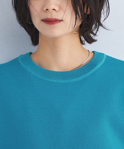 green label relaxing（グリーンレーベルリラクシング）の「W/AC パフニット クルーネック プルオーバー -ウォッシャブル-（ニット/セーター・レディース・ブラック/ライトピンク/オフホワイト/ダークグレー/コバルトブルー・FREE）」の20枚目の写真