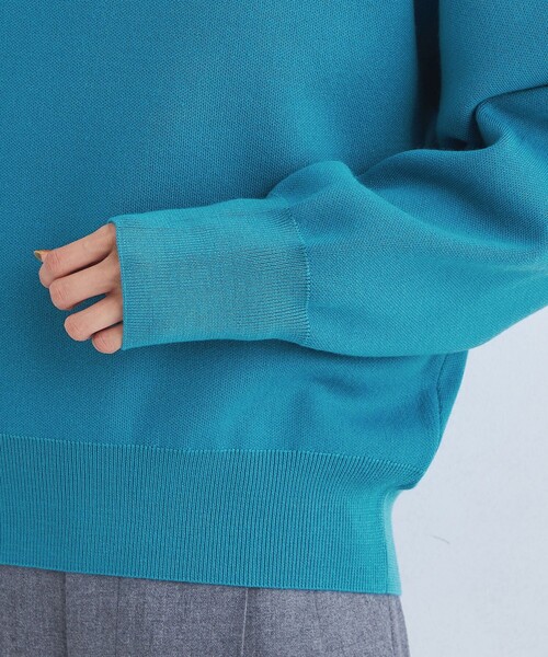 green label relaxing（グリーンレーベルリラクシング）の「W/AC パフニット クルーネック プルオーバー -ウォッシャブル-（ニット/セーター・レディース・ブラック/ライトピンク/オフホワイト/ダークグレー/コバルトブルー・FREE）」の21枚目の写真