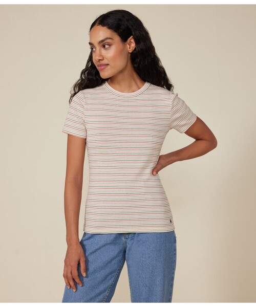 プチバトー PETIT BATEAU クルーネック半袖Tシャツ （ライト