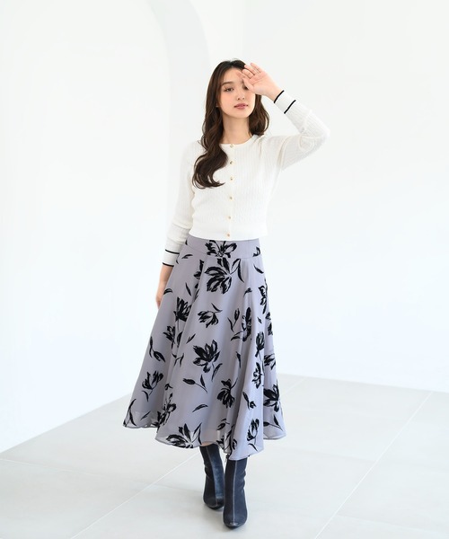 MISCH MASCH(ミッシュマッシュ)の「ケーブルクロップドカーデ/MM438404(カーディガン/ボレロ・レディース・イエロー/ホワイト/ブラック・フリ-)」の17枚目の写真
