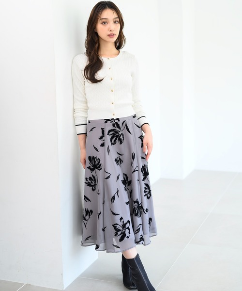 MISCH MASCH(ミッシュマッシュ)の「ケーブルクロップドカーデ/MM438404(カーディガン/ボレロ・レディース・イエロー/ホワイト/ブラック・フリ-)」の21枚目の写真