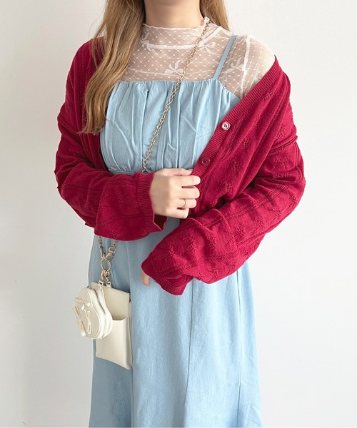 mimi様ワンピース翌日発送 セール】【apres jour mimi】フリンジデニムキャミワンピース