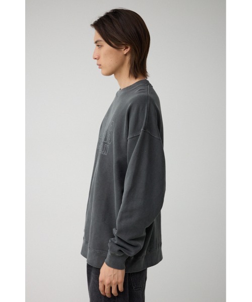 AZUL by moussy（アズールバイマウジー）の「ピグメントクルーネックスウェット（スウェット・メンズ・ネイビー系1/ライトブラック/ライトグレー・MEDIUM/LARGE）」の8枚目の写真