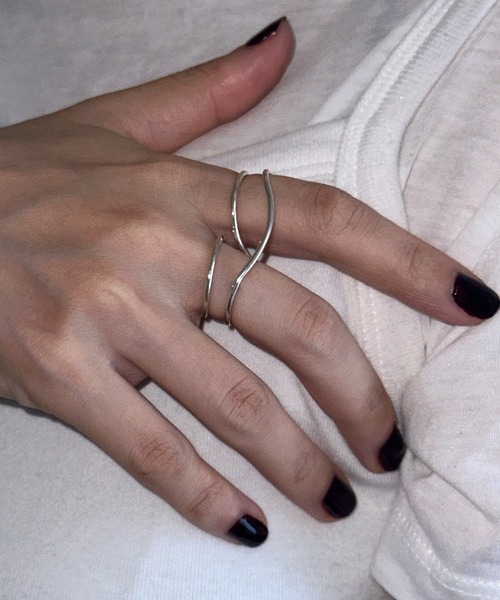 whoseA（フーシー）の「【silver925】Helix Wring/ ヘリックス ダブルリング（リング・レディース・シルバー・FREE/15号/9号）」の12枚目の写真