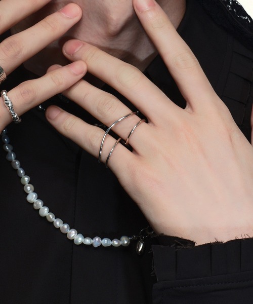 whoseA（フーシー）の「【silver925】Helix Wring/ ヘリックス ダブルリング（リング・レディース・シルバー・FREE/15号/9号）」の11枚目の写真