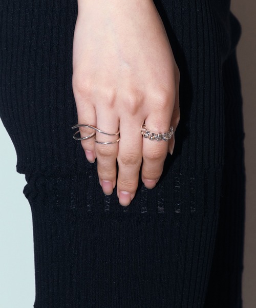 whoseA（フーシー）の「【silver925】Helix Wring/ ヘリックス ダブルリング（リング・レディース・シルバー・FREE/15号/9号）」の20枚目の写真