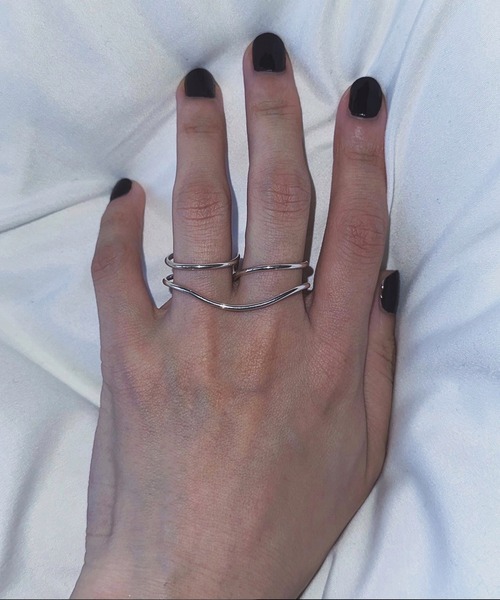 whoseA（フーシー）の「【silver925】Helix Wring/ ヘリックス ダブルリング（リング・レディース・シルバー・FREE/15号/9号）」の21枚目の写真