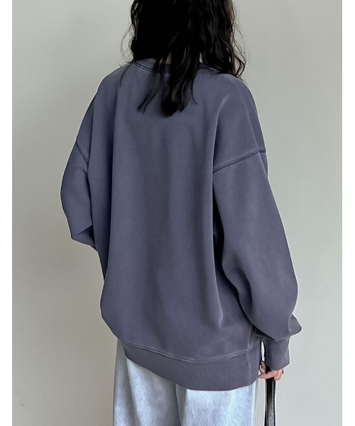 Re:EDIT（リエディ）の「スムースダンボールステッチプルオーバー（スウェット・レディース・ブラック/アイボリー/チャコールグレー/ブルー/ベージュ・MEDIUM/LARGE）」の15枚目の写真